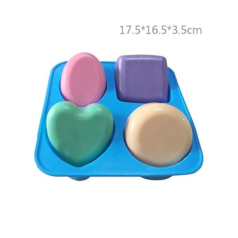 15 Shapes Silicone Soap Molds 3D Handmade Soap Making Resin Clay Candle Chocolate Jelly Ice Tubes Moulds Fondant Cake Decorating: heart round