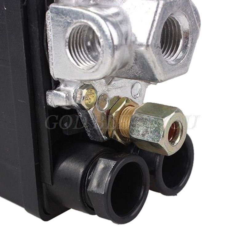 Heavy Duty Air Compressor Pressure Switch Control Valve 90 PSI -120 PSI Black