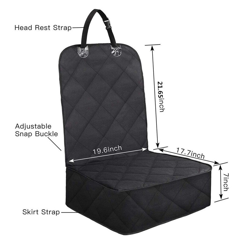 Huisdier Stoelhoes Voor Auto 'S, Dog Car Seat Cover, Antislip Rubber Backing Met Ankers, Zwart