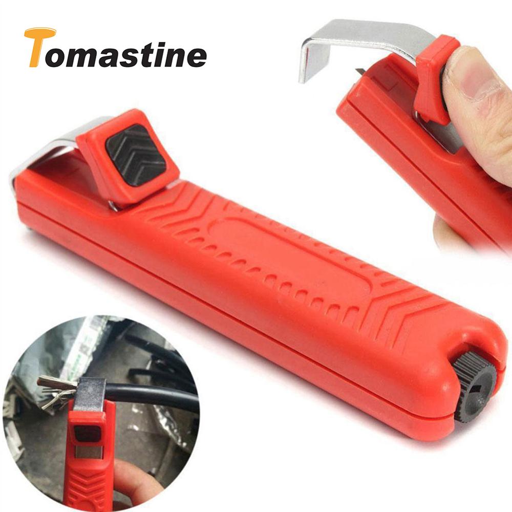 Cable Stripping Knife Adjustable Electrician Knife Wire Stripper Knife 8-28mm Plastic Handle Durable