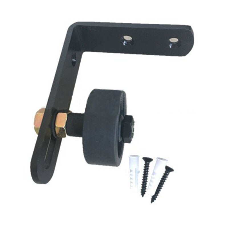 Adjustable Wall Mount Guide with 8 Different Setups for Barn Door Hardware - Black Powder Coated - Flush Bottom - Perfect Fit Fo: Default Title