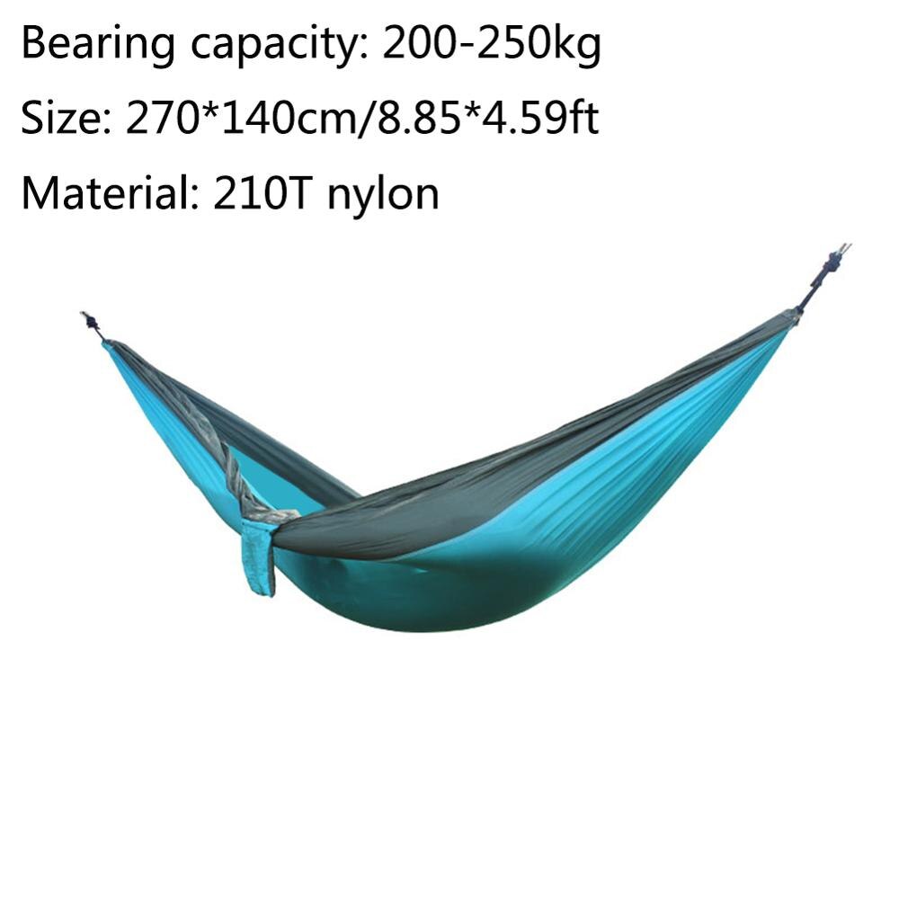 Draagbare Hangmat Outdoor Tuin Hangmat Voor Travel Camping Swing Canvas Streep Opknoping Bed Hangmat: 06 270x140cm