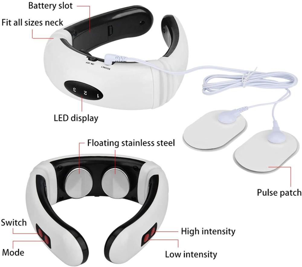 6 Modi Hals Massager Massageador Elektrische Nek Massager Elektrische Puls Rug En Nek Massager