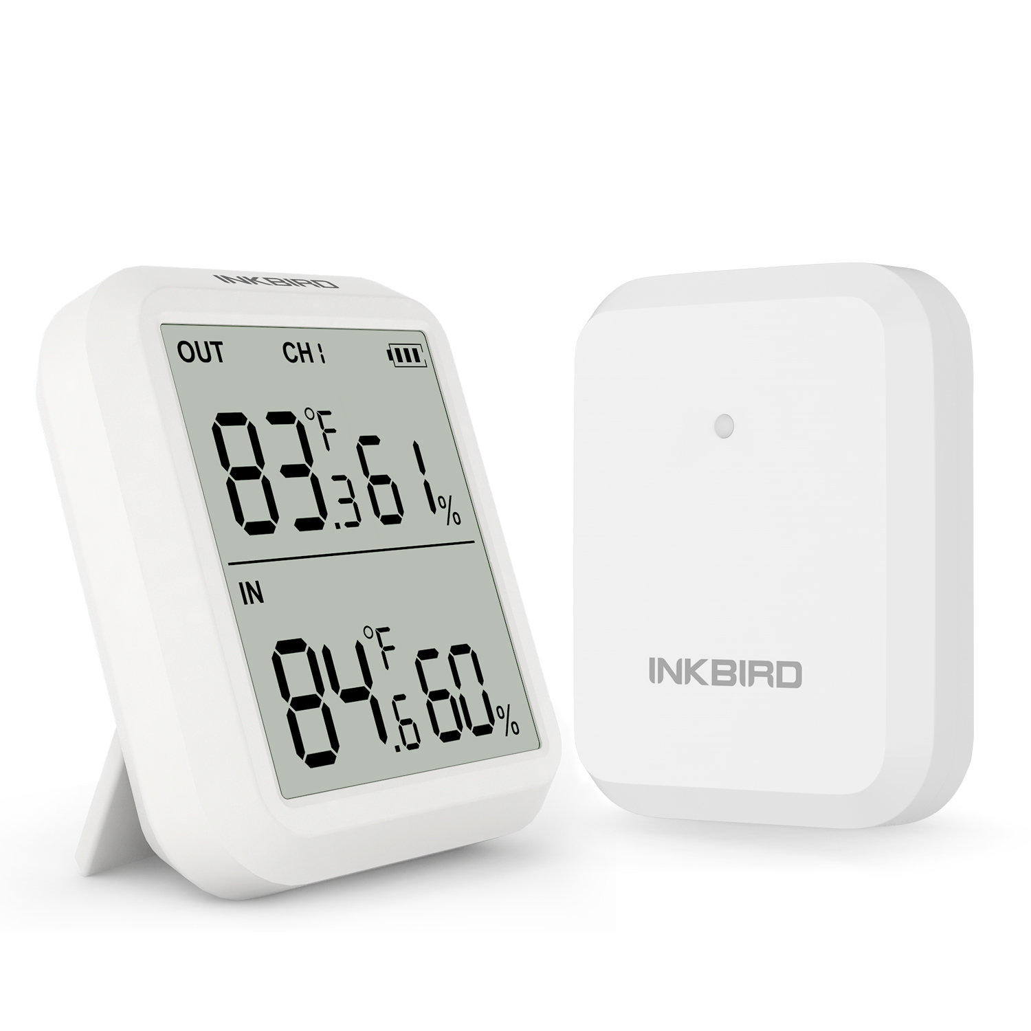 INKBIRD-termómetro inalámbrico ITH-20R, higrómetro con sonda de temperatura externa para el hogar, habitación, oficina, almacén, estación meteorológica: Beige