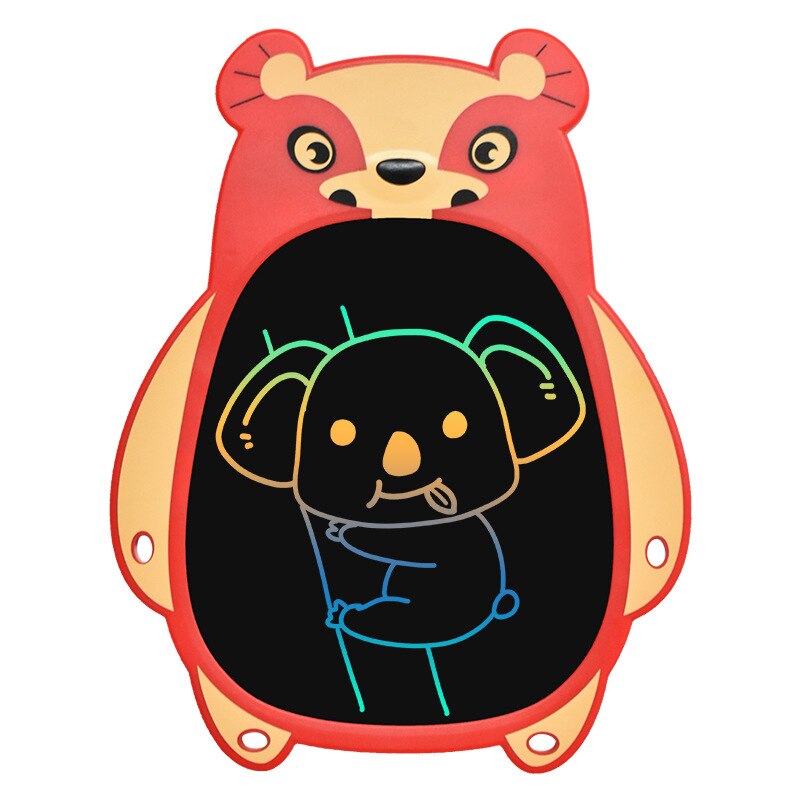 LCD Writing Board 8.5 inch Cartoon Drawing Tablet Digital Graphic Drawing Board Kids Handwrinting Tablet for home Online Class: Colorful Red