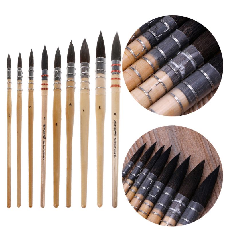 Handgemaakte Eekhoorn Haar Kunstenaar Aquarel Verf Borstel Voor Aquarel Art Supply