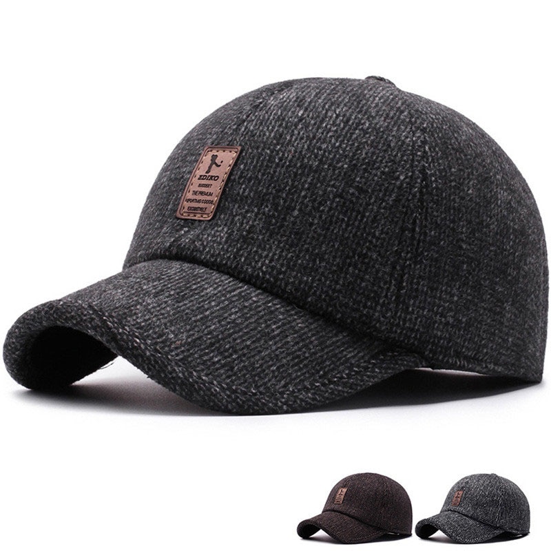 Winter Baseball Cap Voor Mannen Vrouwen Met Oorkleppen Warme Muts Dikker Snapback Cap Mannen Vader Hoeden Gehoorbescherming Pet