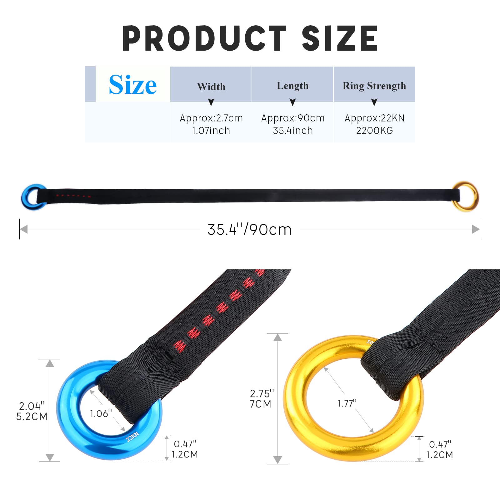 Tree Arborist Climbing Rope Friction Saver Loop Gear Equipment 90/120cm Aroborist Retrievable Anchor