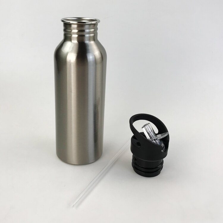 Blank sublimering 600ml termos flaskkopp överföringstryckning med sublimeringsbläck diy överföring värmepress tryckmaskin: Silver-