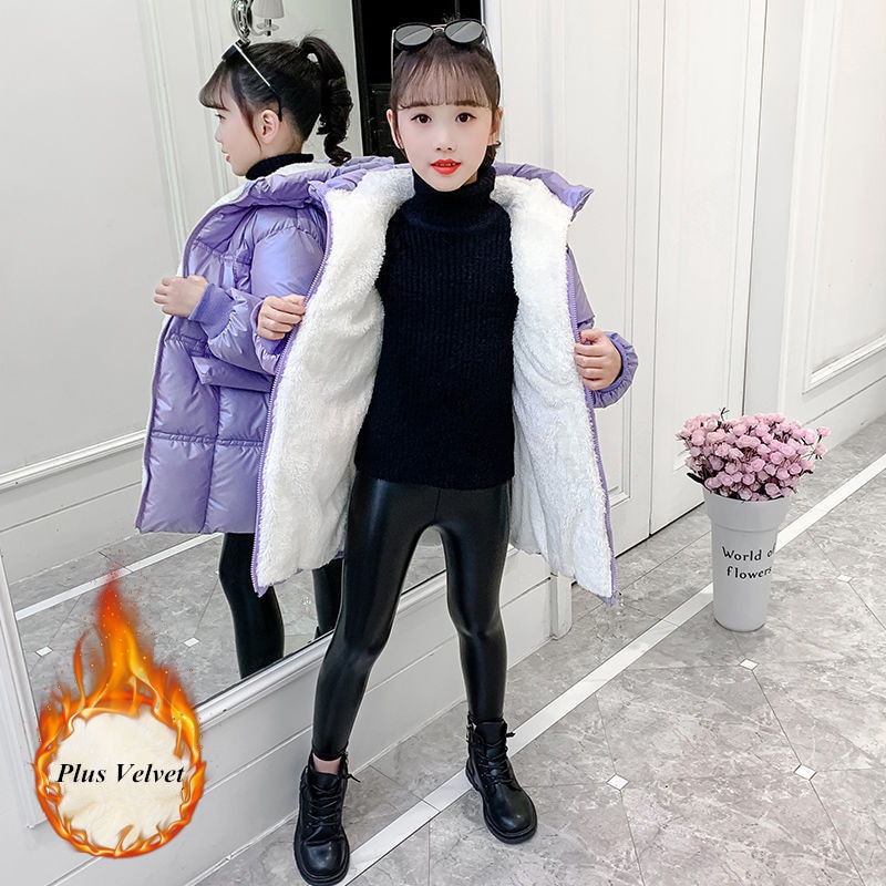 Chaqueta de plumón de terciopelo para niños y niñas, ropa de invierno cálida, Parkas gruesas, traje de nieve, abrigo, novedad de