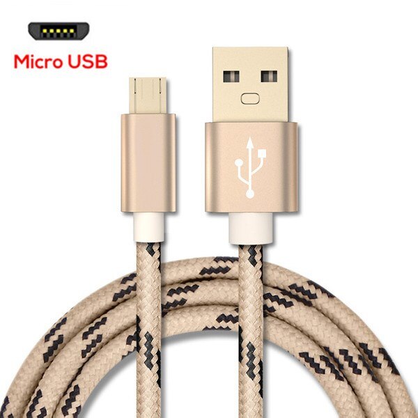 Gute 3A Micro Schnell Ladegerät Kabel für Samsung Sony Xiaomi Android USB Micro Schnelle Lade Daten Kabel A3 A5 A7 j5 J7 Ladegerät Kabel: Gold / 2m