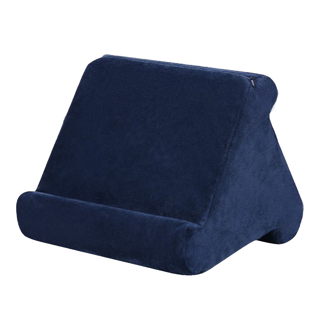Multi-Angle Soft Pillow Lap Stand For IPad Tablet EReaders Magazine Holder: Dark blue
