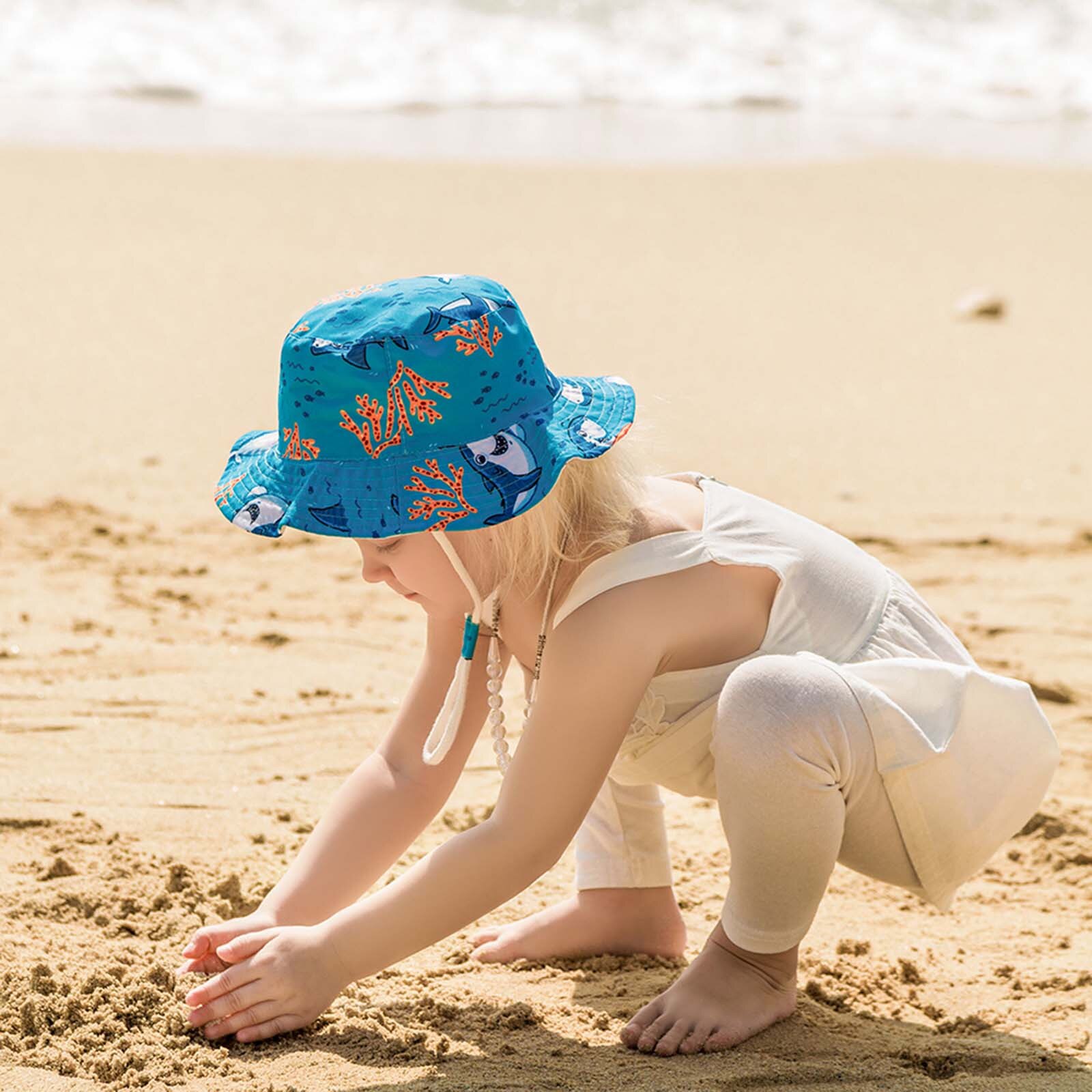 Leuke Zomer Baby Meisje Emmer Hoed Cartoons Gedrukt Baby Hoed Zonnescherm Kinderen Outdoor Hoed Seaside Zonnebrandcrème Hoed Strand Cap