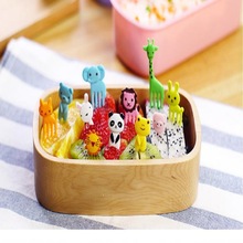 Mini Dier Cartoon Voedsel Vork Fruit Pick Teken Bento Lunches Party Decor Groente Servies Servies 10 Stks/set