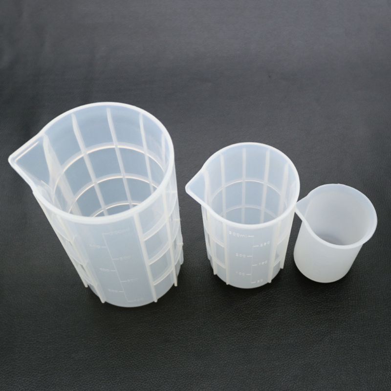 3Pcs 100ml 350ml 750ml Flexible Silicone Large Measuring Cups Mixing Cups Baking Tools Resin Casting Jewelry Tools Kit