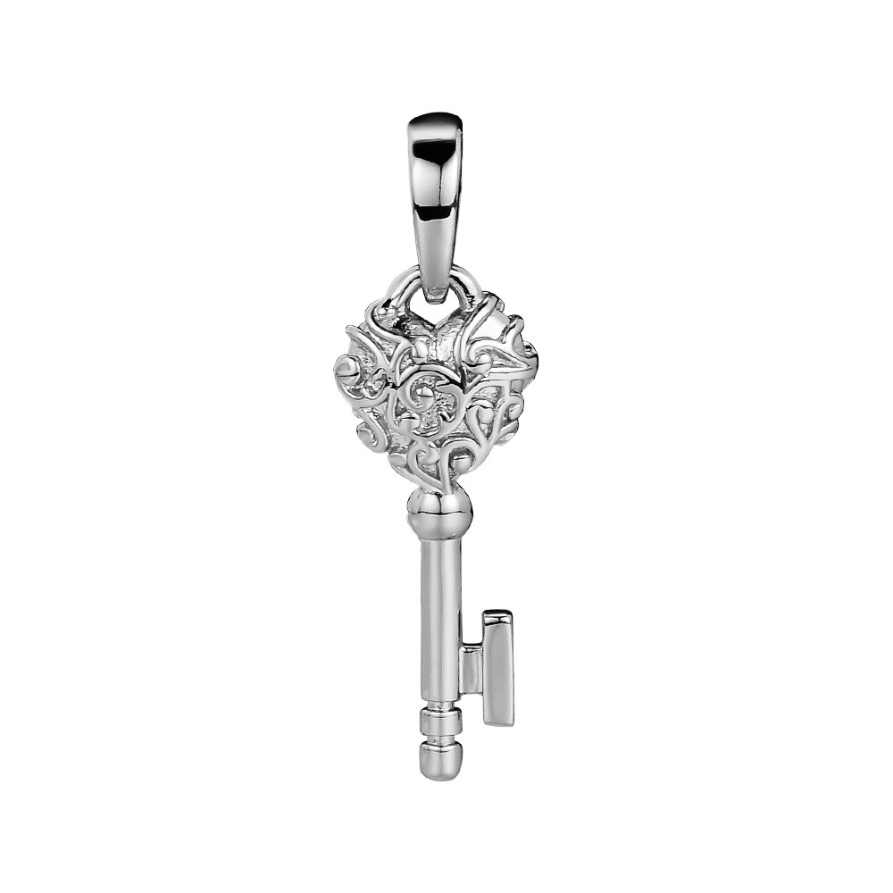 Ckk 925 sterling silver kunglig nyckel hänge berlock passar original armband halsband kvinnor gör-det-själv smycken bijoux femme