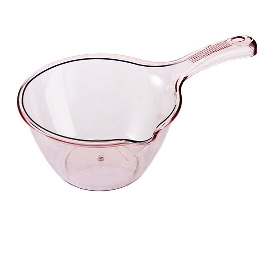 1Pc Long Handle Water Scoop Plastic Cooking Bathing Water Spoon Wash Fruit Baby Children Bath Scoop Ladle Washing Hair Tool: Pink