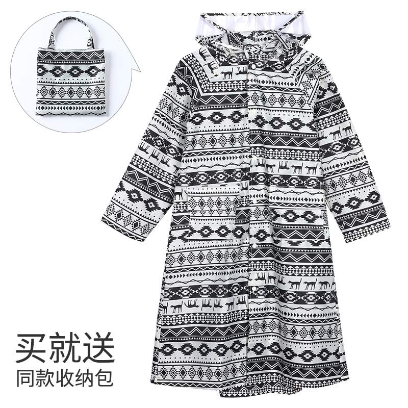 Chubasquero de para niños, mochila impermeable para caminar, mochila escolar para estudiantes, guardería, fácil, aleros: Black Gog / XL