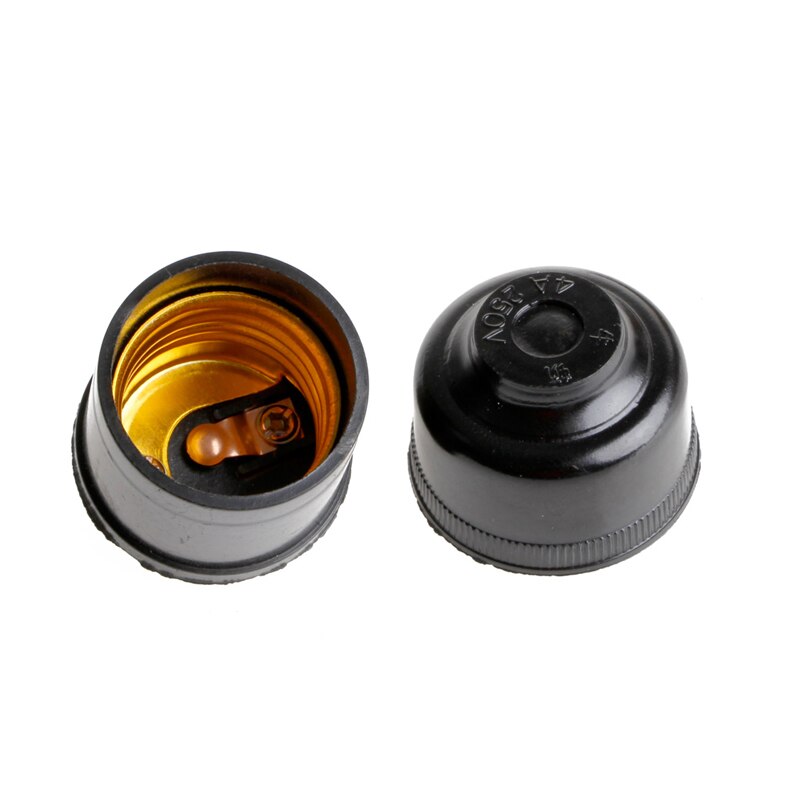 5pcs Black E27 Light Bulb Lamp Holder Base Pendant Screw Cap Socket 250V 4A