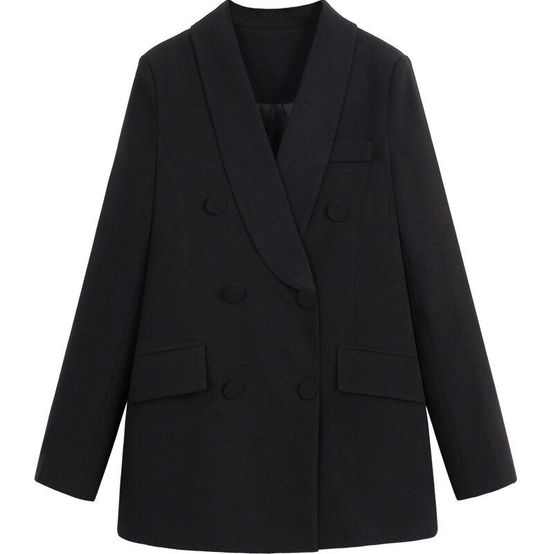 Women's Office Lady Two Pieces Solid Double Breasted Turn-down Collar Blazers Trouesrs Pant Suits Plus Size 4XL