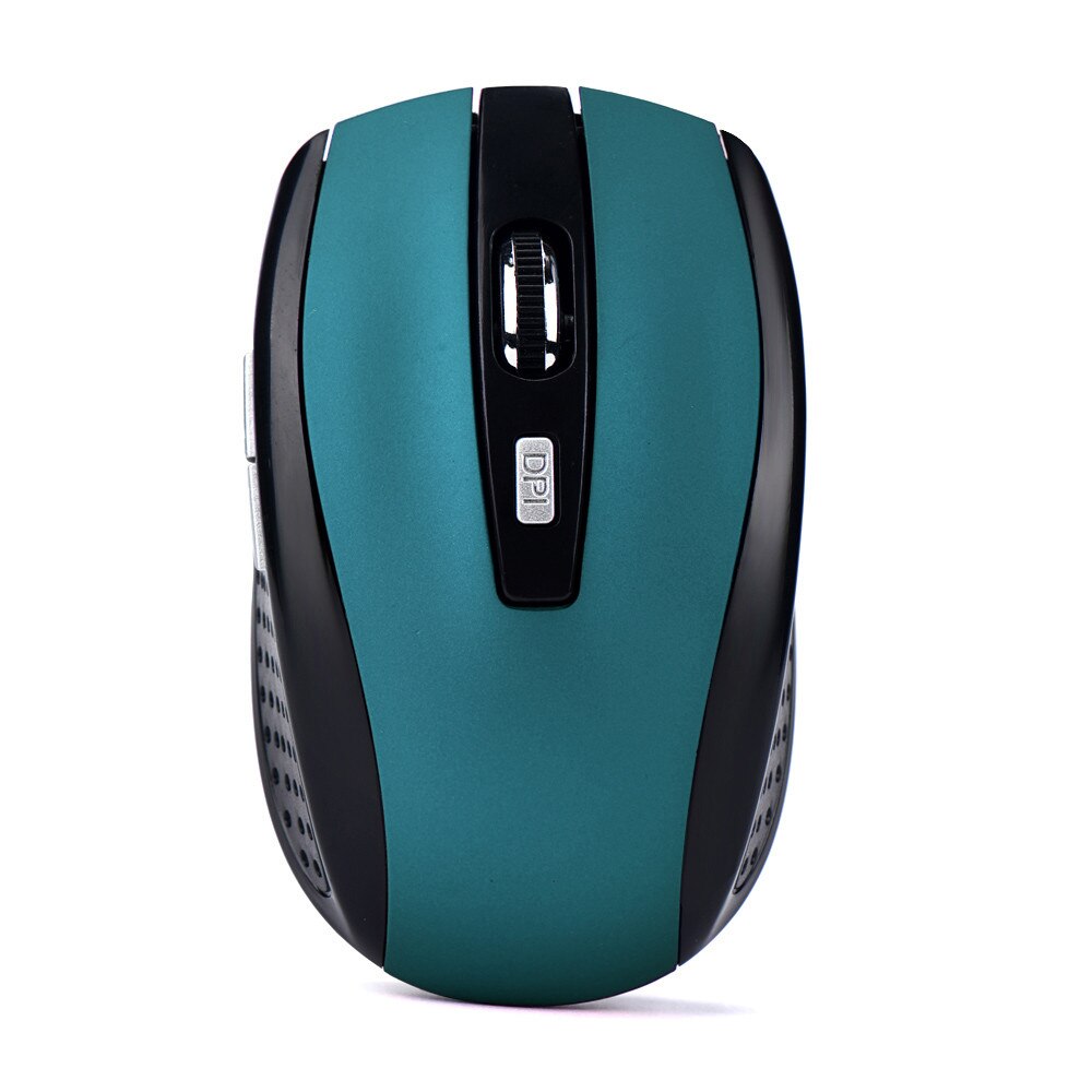 2.4ghz sem fio mouse mini ergonômico bateria gaming mouse óptico usb receptor ratos gamer para computador portátil computador de escritório desktop: Blue