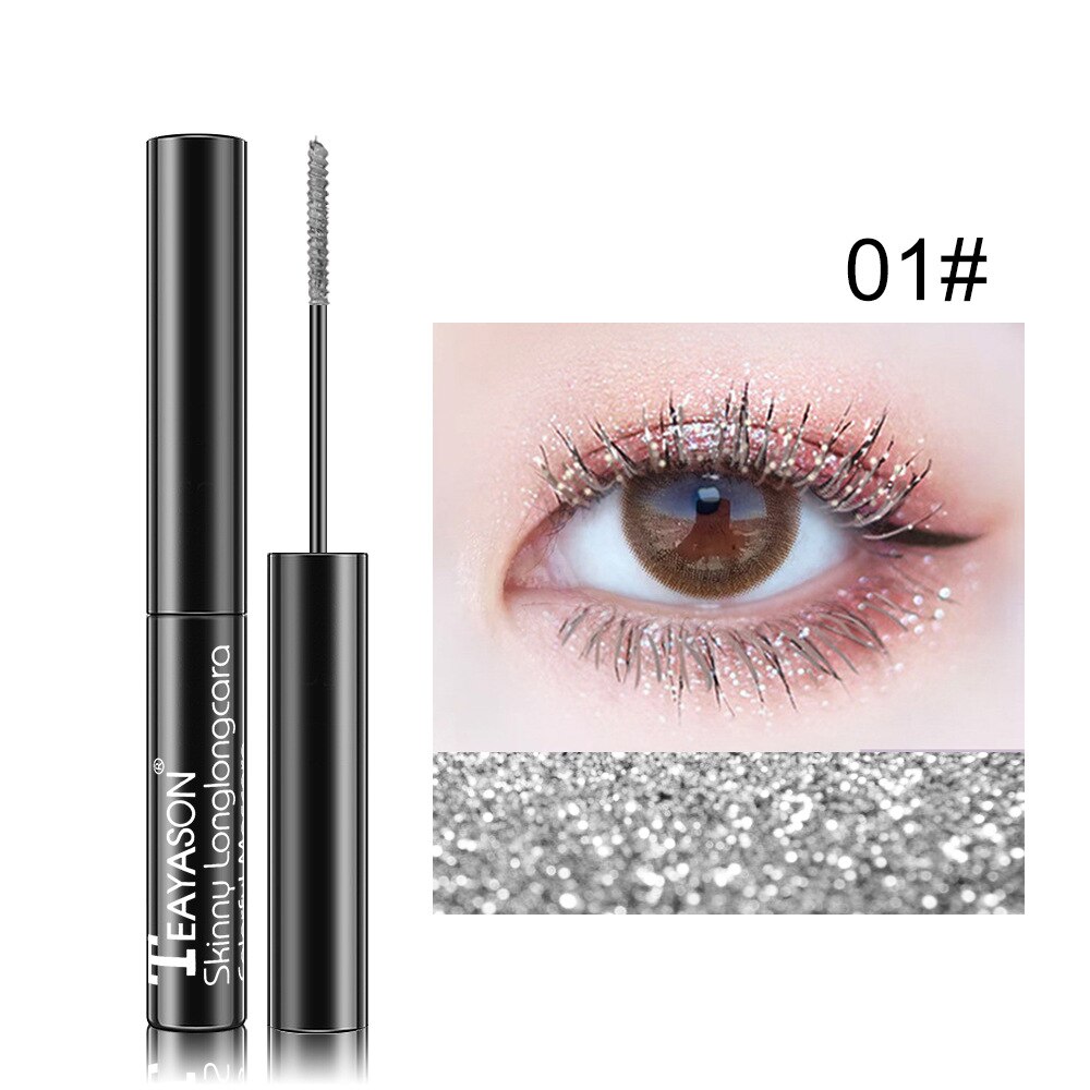 Kleur Mascara Waterproof Langdurige Blauw Groen Rood Zwart Wit Kleur Mascara Curling Verlenging Wimpers: 01