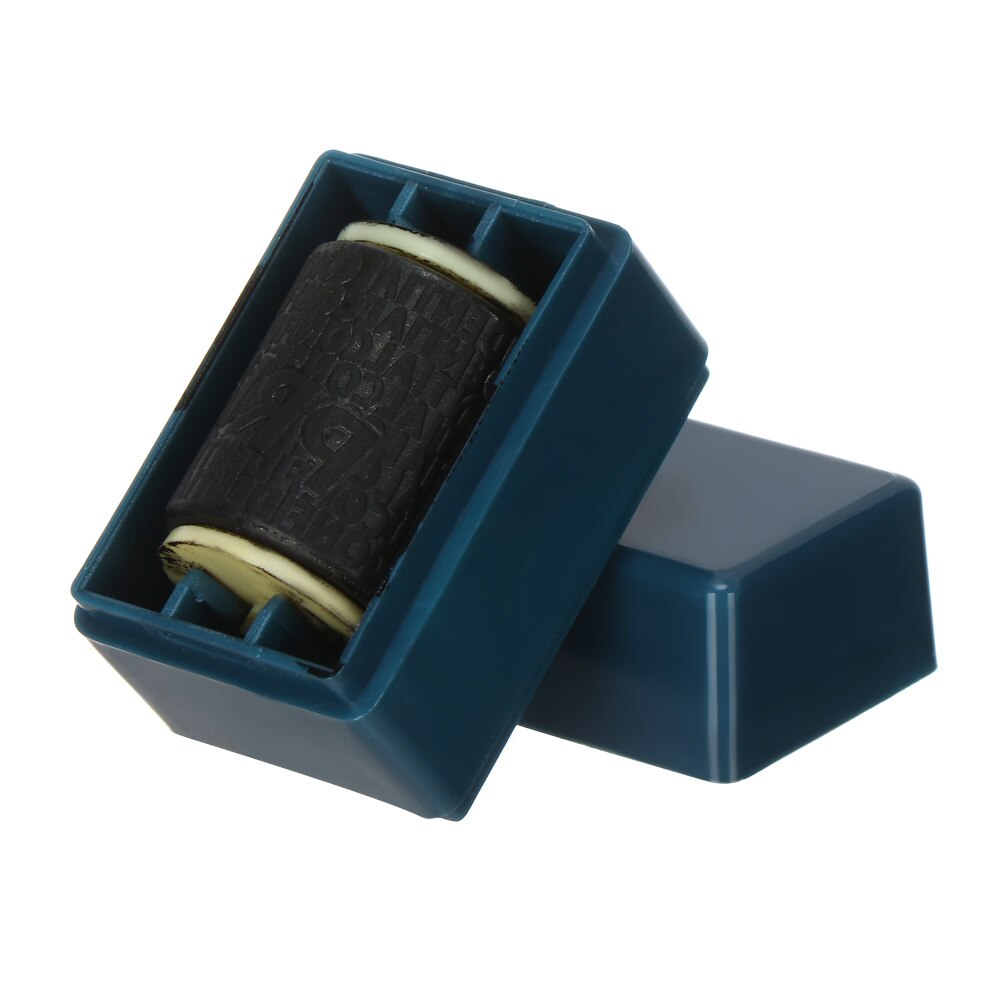 Mini Roller Stamp Portable 2 in 1Identity Cover Eliminator Messy Code Privacy Blackout Theft Protection Self-Inking: A dark blue