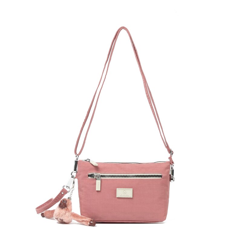 Kedanison Nylon Waterdichte Crossbody Bag Vrouwen Met Aap Ketting