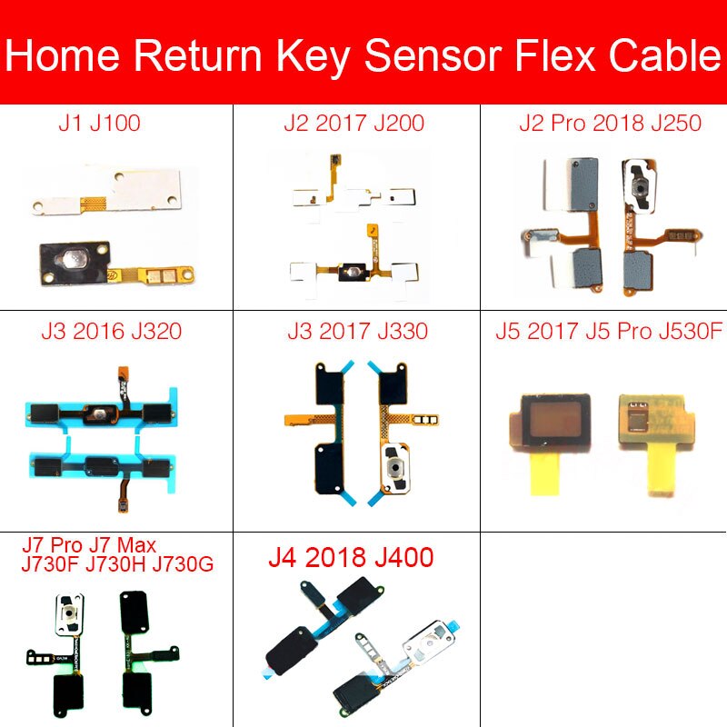 Navigator Terugkeer Sensor Voor Samsung Galaxy J1 J100 J2 J3 J4 J5 J7 Max Pro Return Key Home knop Flex Kabel Onderdelen