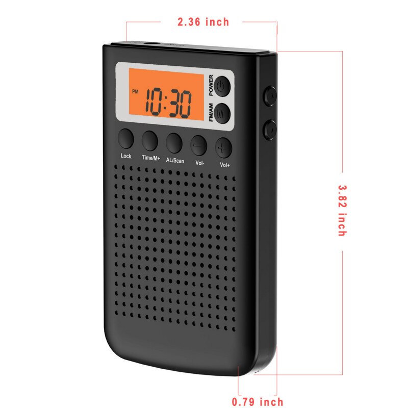 Radio FM AM Digital Pocket Portable Stereo Outdoor Player Christmas