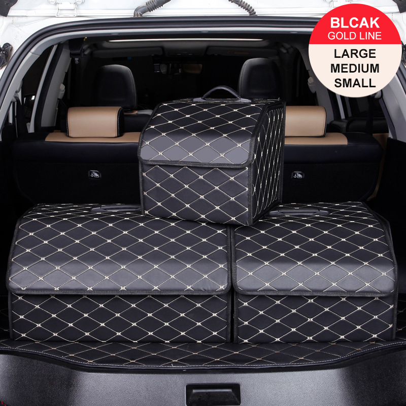 Kofferbak Organizer Box Grote capaciteit Auto Multifunctioneel gereedschap Opbergtas Opbergen Opruimen Leer Opvouwbaar Voor noodopbergdoos