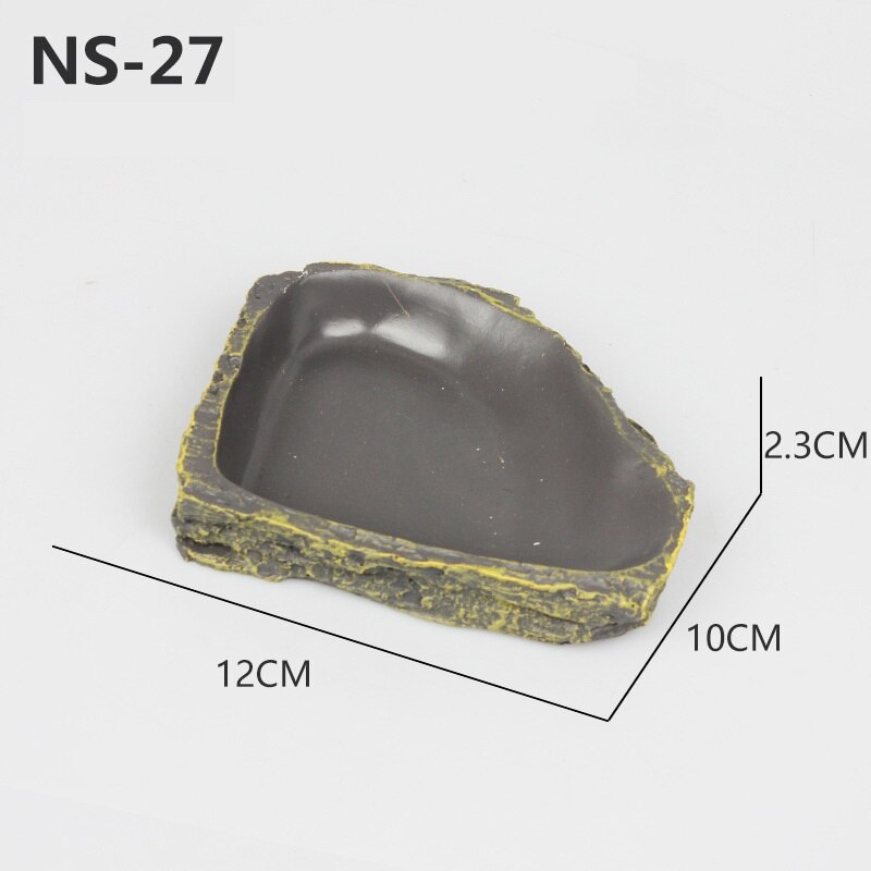 Reptile Rock Food Dish Bowl Lizard Gecko Water Dispenser Pet Bowls Anti-Escape Mini Superworm Feeder Terrarium Landscaping: 14