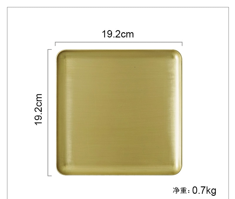 Gold Durcheinander Lagerung Tablett Teller Dekorateure Gebürstet Metall Platte Schmuck/Kosmetik/Geschirr/Süßigkeiten/Lebensmittel Lagerung tablett: M