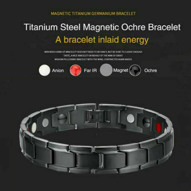 1pc Therapeutische Energie Healing Armband Rvs Magnetische Therapie Armband
