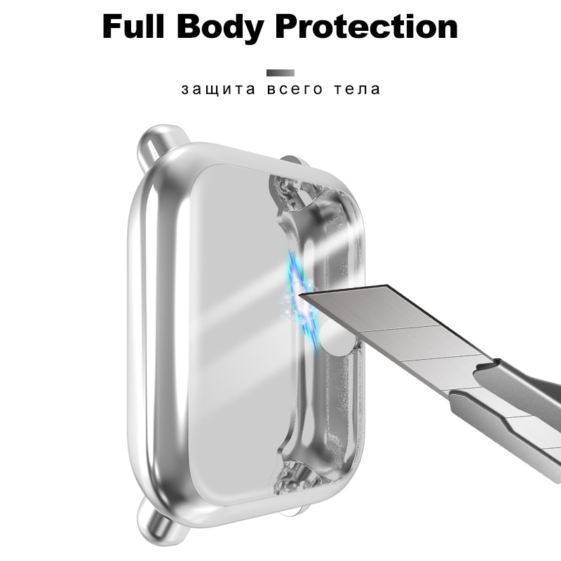 Bapick capa completa tpu macio pára-choques para xiaomi amazfit bip caso relógio inteligente protetor de tela para amazfit bip S lite caso acessórios