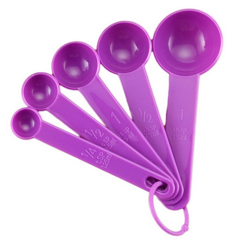 Kitchen Measuring Spoons 5/10pcs Teaspoon Coffee Sugar Scoop Cake Baking Flour Measuring Cups Kitchen Cooking Tools: 5pcs Spoon-3
