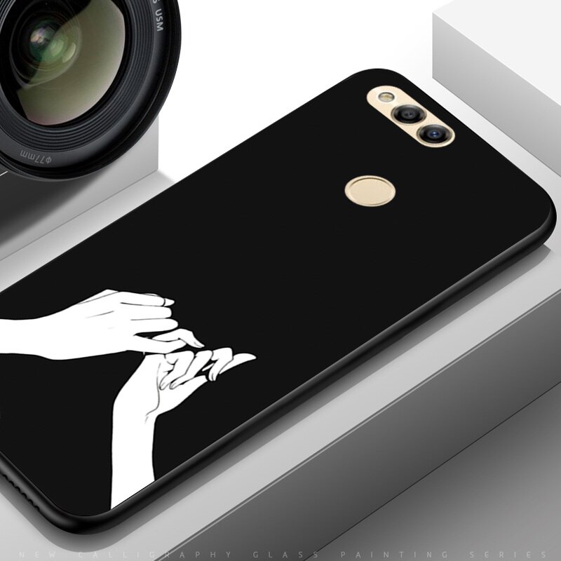 YOUVEI Case For Huawei Nova 2 Case Cover Soft TPU For Huawei Nova2/Nova3 Case For Huawei Nova 3 Phone Case Coque Funda Capa: For Huawei Nova 3 / TPUBLK510