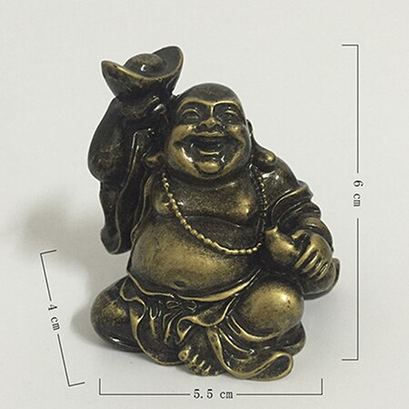 Chinese Rijke Bronskleur Lachende Boeddha Standbeeld Sculptuur Geluk Beeldjes Voor Huis Tuin Decoratie Boeddhabeelden: Style6