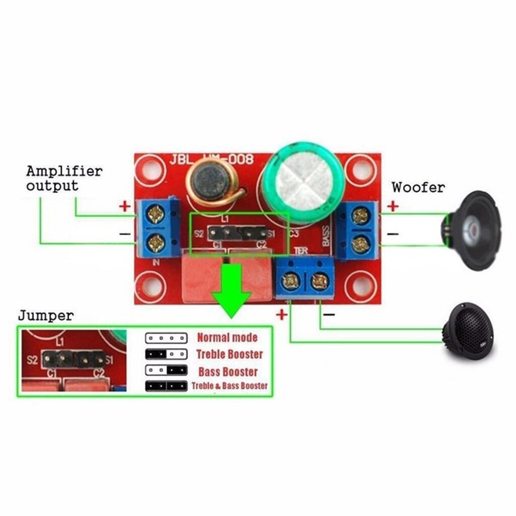 Stabiele Hifi Treble Bass Installeren Audio Frequentie Divider 2 Way Speaker Crossover Filter