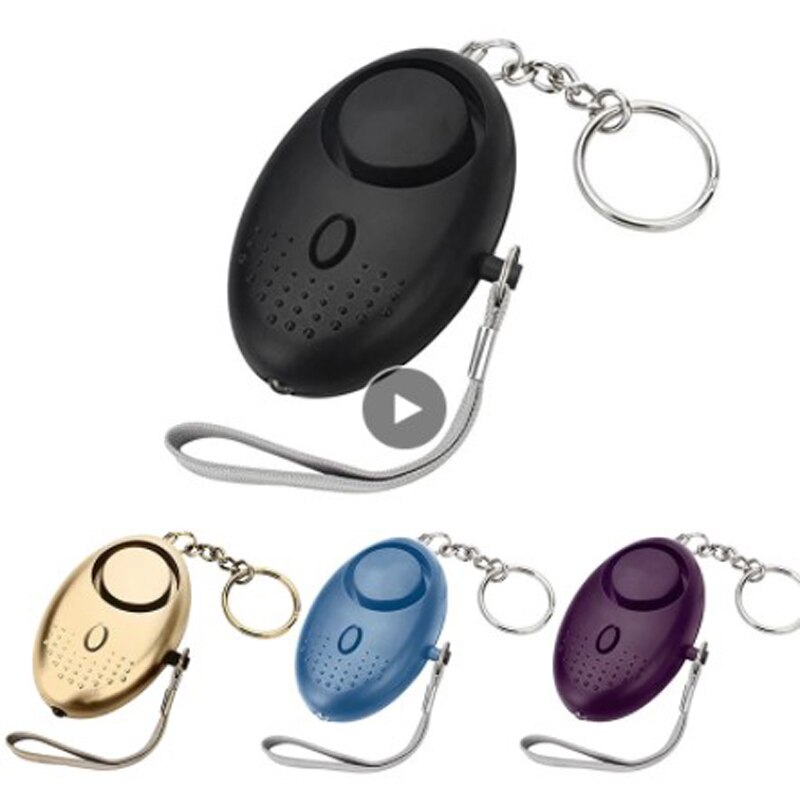 Portable High Brightness LED Light Safety Key Chain Pedant Security Alarms 130 DB For Students The Elderly Night Runners Women