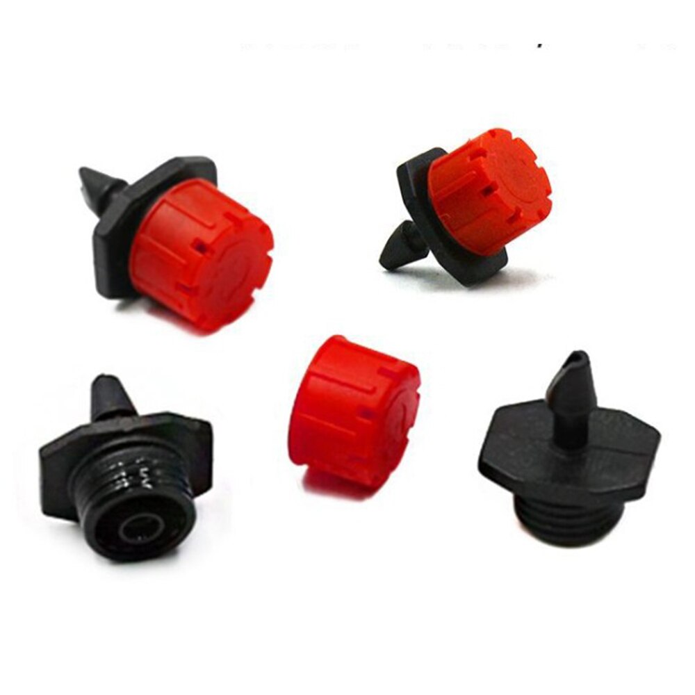 50PCS Eight-hole Emitter Dripper Water Flow Micro Sprinkler Dripper Red Drip Garden Irrigation Watering Anti-clogging Emitters