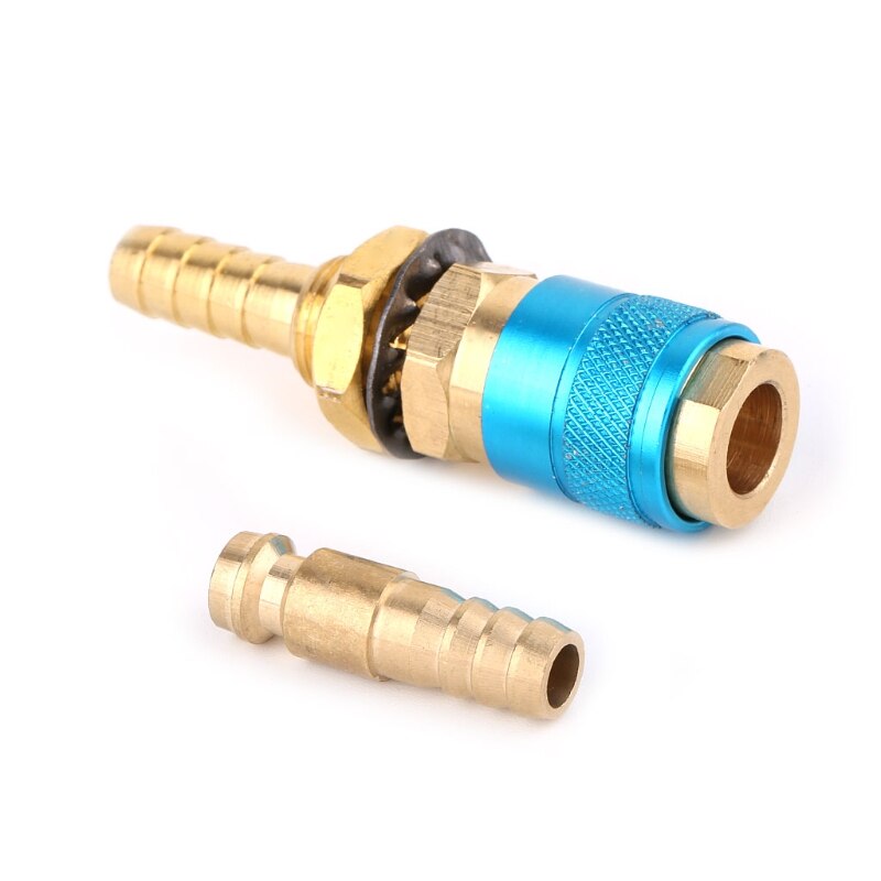 Adaptateur de gaz refroidi à l'eau raccord rapide pour torche de soudage TIG + prise 8mm