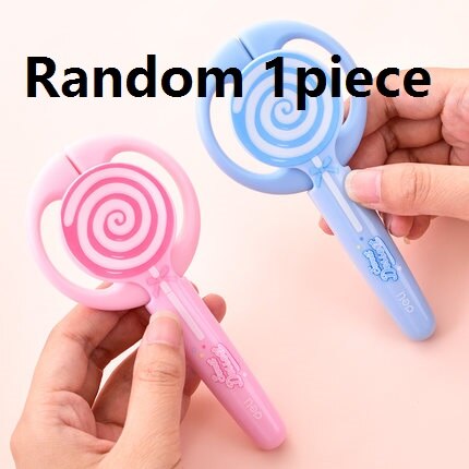 1 pc härliga lussebullar formade saxar för barn tecknade diy 65 x 133mm säkerhetskeps 2 färger deli 6069: Default Title