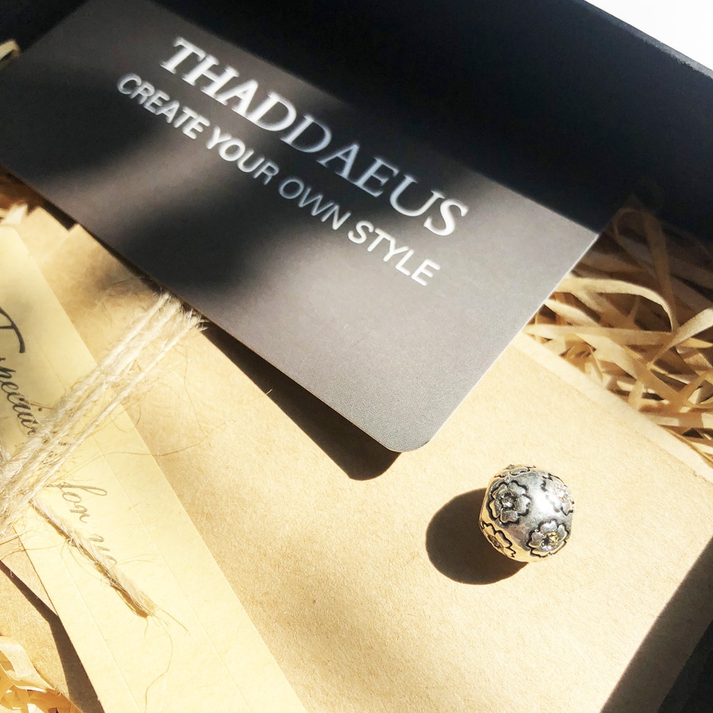 Beads Sakura, Silver & Rhinestone Beads Fits Bracelet Thomas Necklace Jewelry Accessories For Women & Men