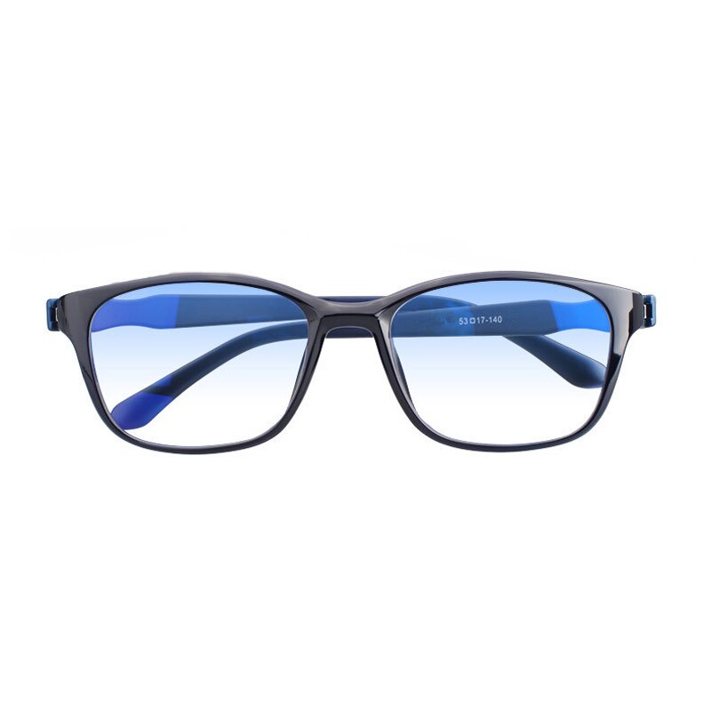 Ultralight Large Frame Anti Blue Light Glasses Tr90 Resin Lens Plain Spectacles Computer 