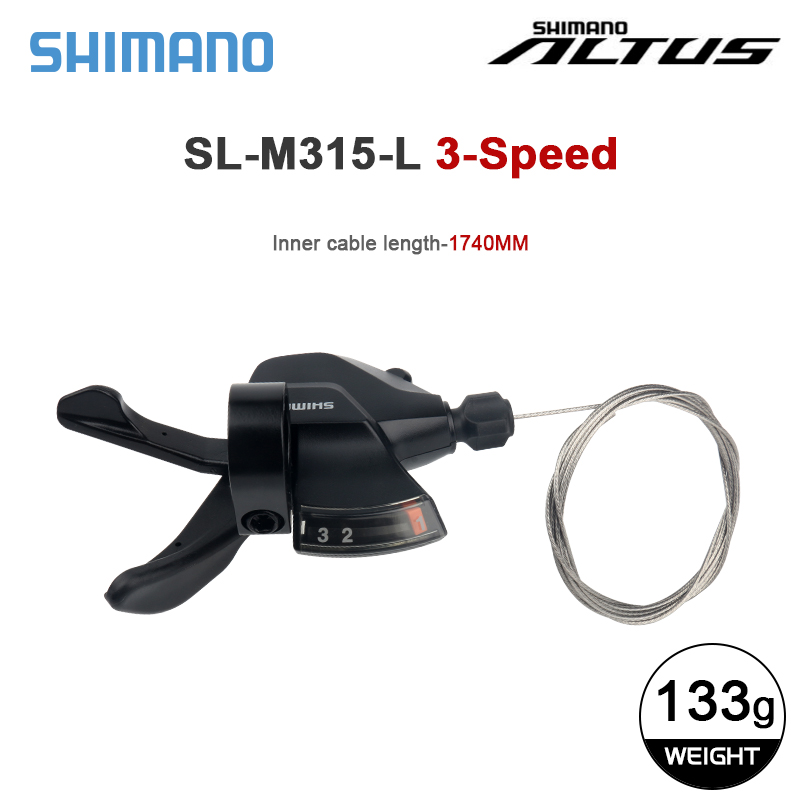 Shimano-palanca de cambios M315 para bicicleta de montaña, 7 y 8 velocidades, Altus, RD-M310, desviador trasero, 21S, 24V, 3S: Blanco