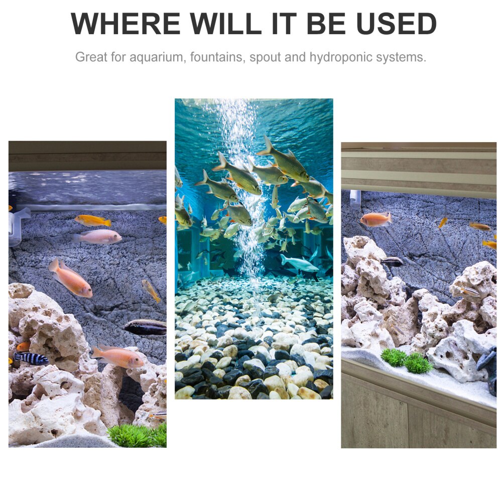 5W Aquarium Circulation Submersible Pump Fish Tank Mini Pump with 4 LED Light with US Plug Black