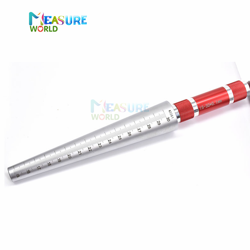 1pcs 1-6.5mm 3-15mm 15-30mm 30-45mm Conical Feeler Gauge Taper Cone Cylinder Gauge Hole Size Diameter Taper measure Gauge: 15-30MM