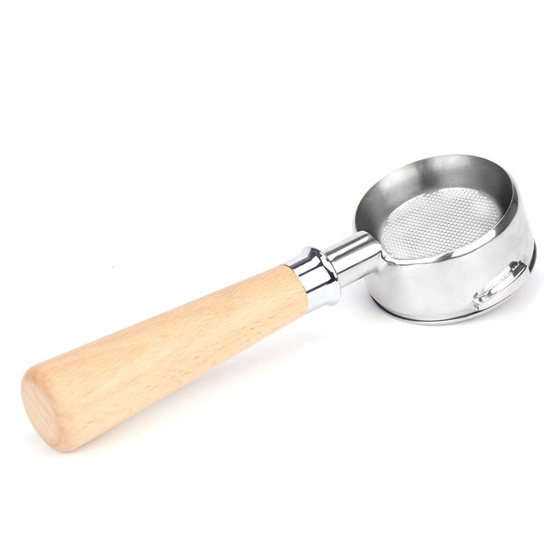 Bunnløs portafilter modifisert håndtak welhome 310/210/410 universell portafilter 58mm rustfritt stål kaffemaskinhåndtak: A2- bøk