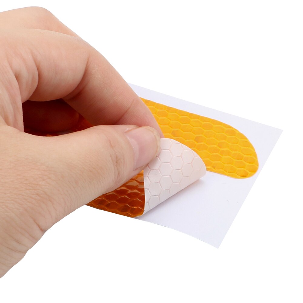 Yosolo 4 stuks/set reflecterende stickers voor auto's waarschuwingstape reflecterende strips autodeur wiel wenkbrauw sticker sticker veiligheidsmarkering